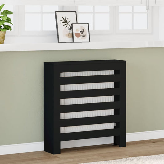 Radiatorombouw 78x20x82 cm bewerkt hout zwart - AllerleiShop