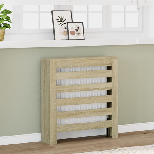 Radiatorombouw 78x20x82 cm bewerkt hout sonoma eikenkleurig - AllerleiShop