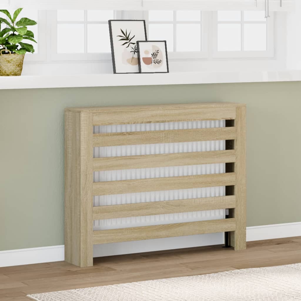 Radiatorombouw 104x20x82 cm bewerkt hout sonoma eikenkleurig - AllerleiShop