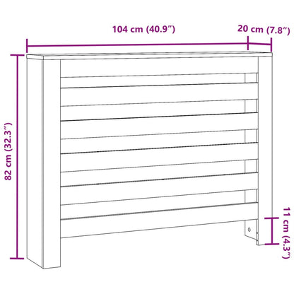 Radiatorombouw 104x20x82 cm bewerkt hout betongrijs - AllerleiShop