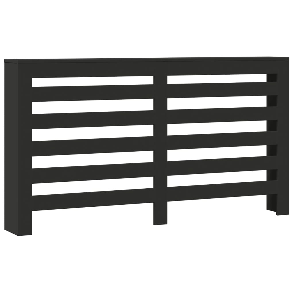 Radiatorombouw 149x20x82 cm bewerkt hout zwart - AllerleiShop