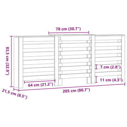 Radiatorombouw 205x21,5x83,5 cm bewerkt hout wit - AllerleiShop