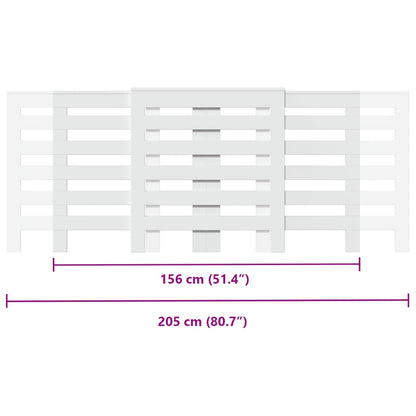 Radiatorombouw 205x21,5x83,5 cm bewerkt hout wit - AllerleiShop