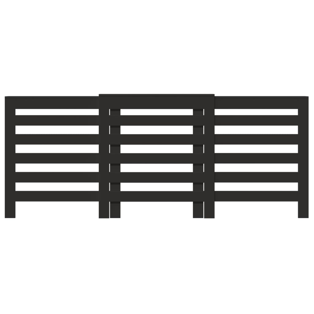 Radiatorombouw 205x21,5x83,5 cm bewerkt hout zwart - AllerleiShop