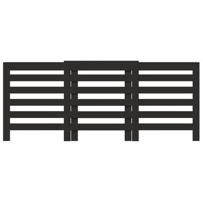 Radiatorombouw 205x21,5x83,5 cm bewerkt hout zwart - AllerleiShop