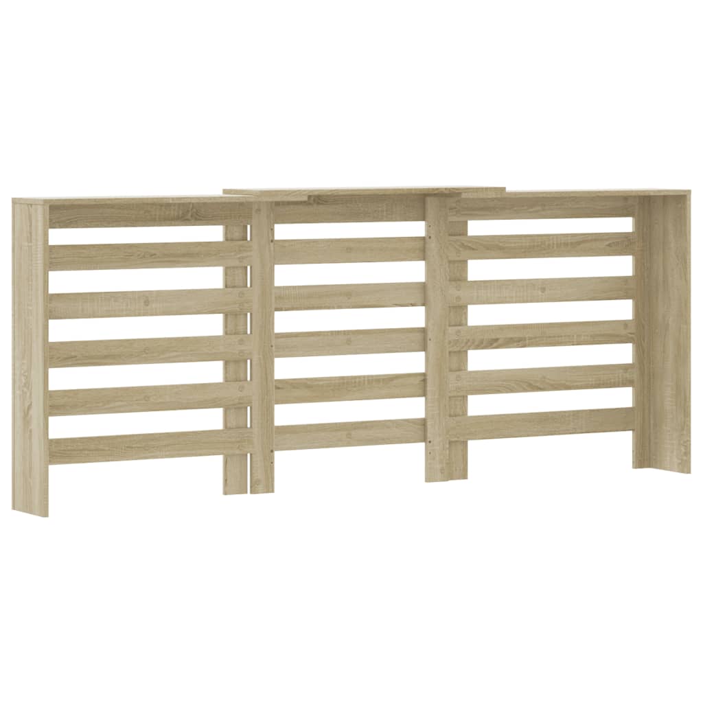 Radiatorombouw 205x21,5x83,5 cm bewerkt hout sonoma eikenkleur - AllerleiShop