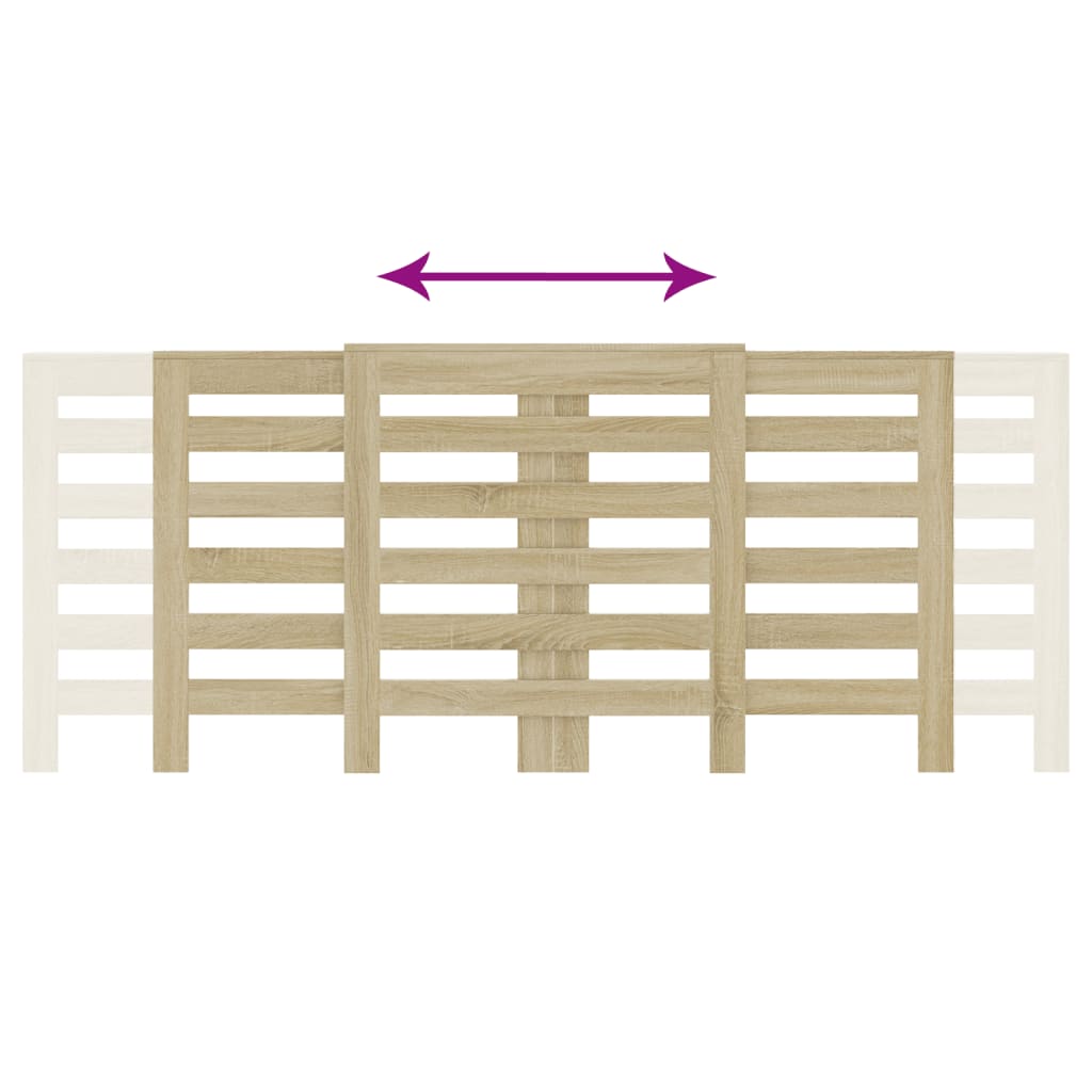 Radiatorombouw 205x21,5x83,5 cm bewerkt hout sonoma eikenkleur - AllerleiShop