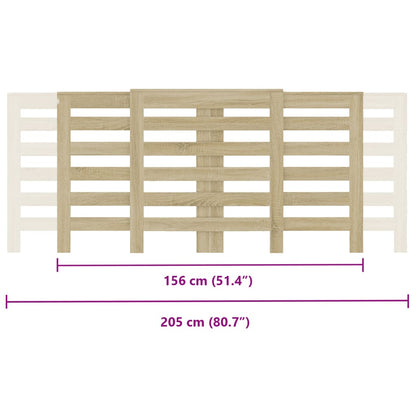 Radiatorombouw 205x21,5x83,5 cm bewerkt hout sonoma eikenkleur - AllerleiShop