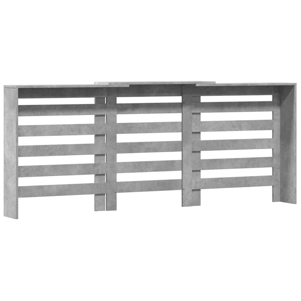 Radiatorombouw 205x21,5x83,5 cm bewerkt hout betongrijs - AllerleiShop