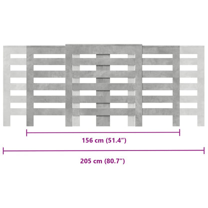 Radiatorombouw 205x21,5x83,5 cm bewerkt hout betongrijs - AllerleiShop