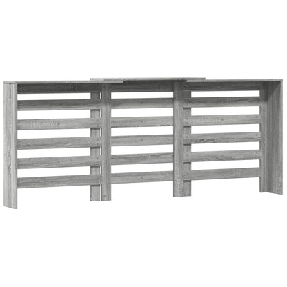 Radiatorombouw 205x21,5x83,5 cm bewerkt hout grijs sonoma eiken - AllerleiShop