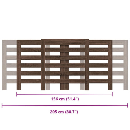 Radiatorombouw 205x21,5x83,5 cm bewerkt hout bruin eikenkleurig - AllerleiShop