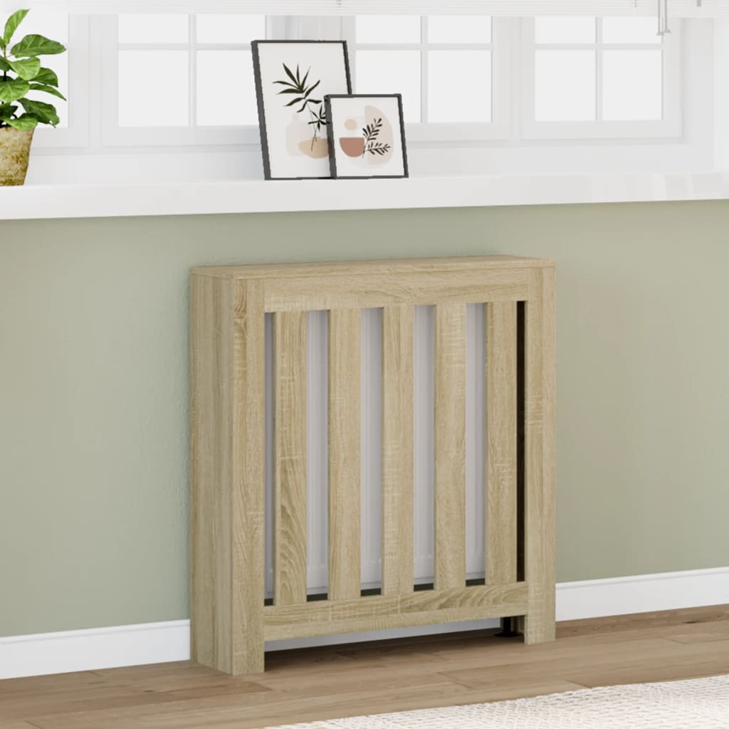 Radiatorombouw 78x20x82 cm bewerkt hout sonoma eikenkleurig - AllerleiShop