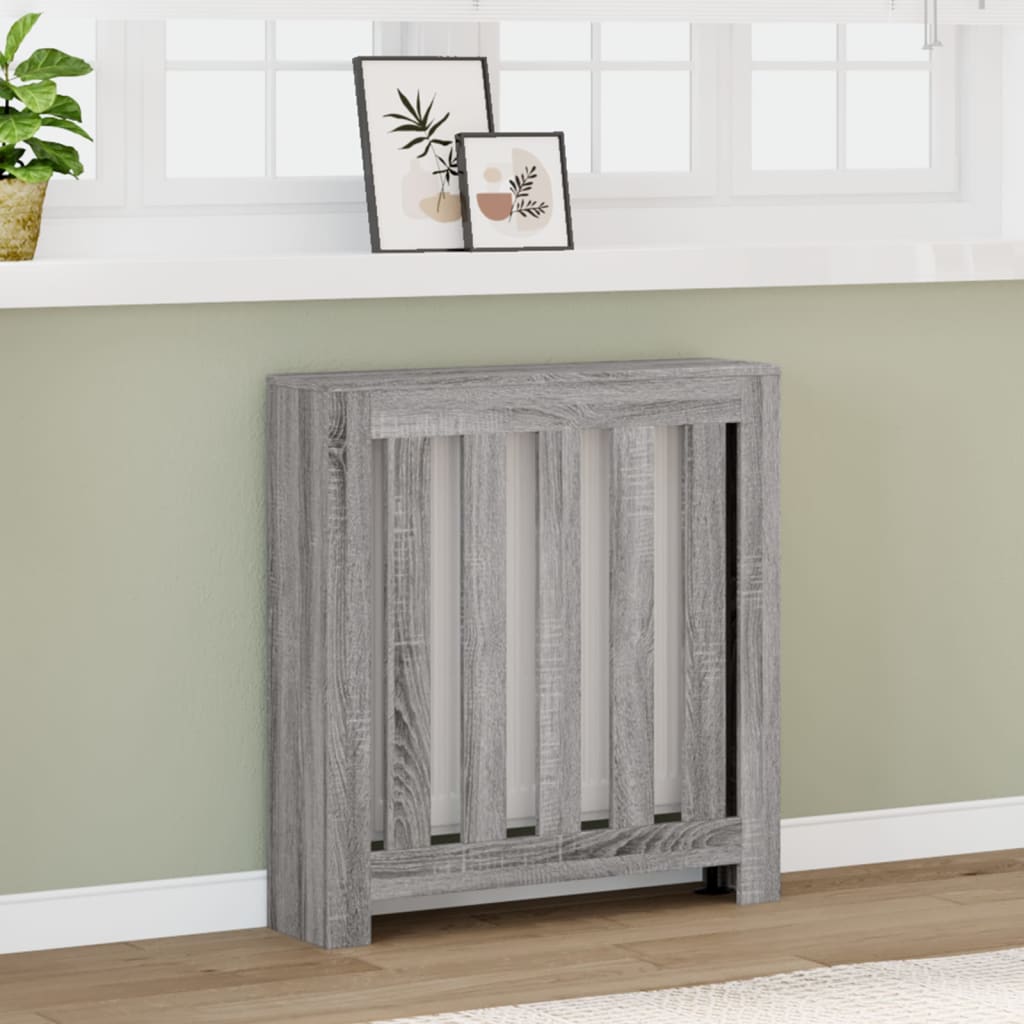 Radiatorombouw 78x20x82 cm bewerkt hout grijs sonoma eikenkleur - AllerleiShop