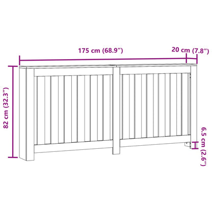 Radiatorombouw 175x20x82 cm bewerkt hout wit - AllerleiShop