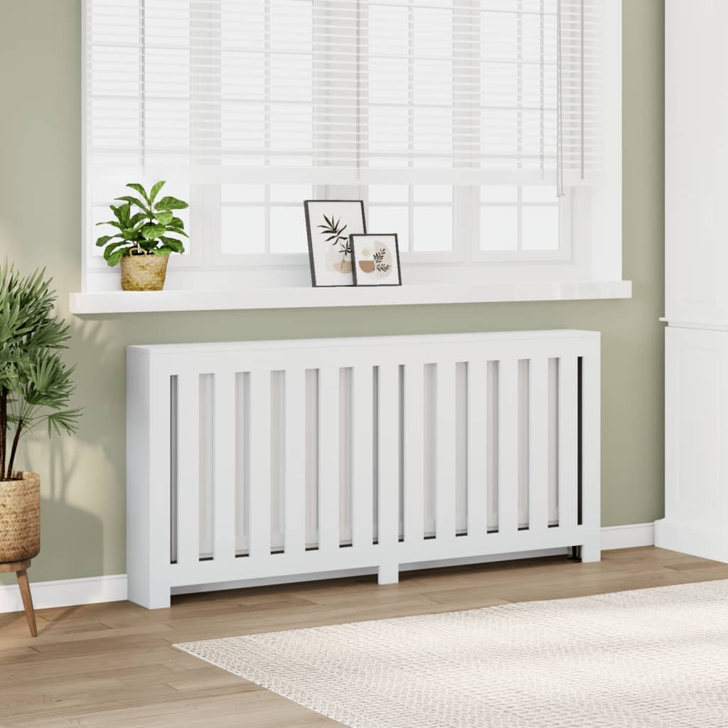 Radiatorombouw 175x20x82 cm bewerkt hout wit - AllerleiShop