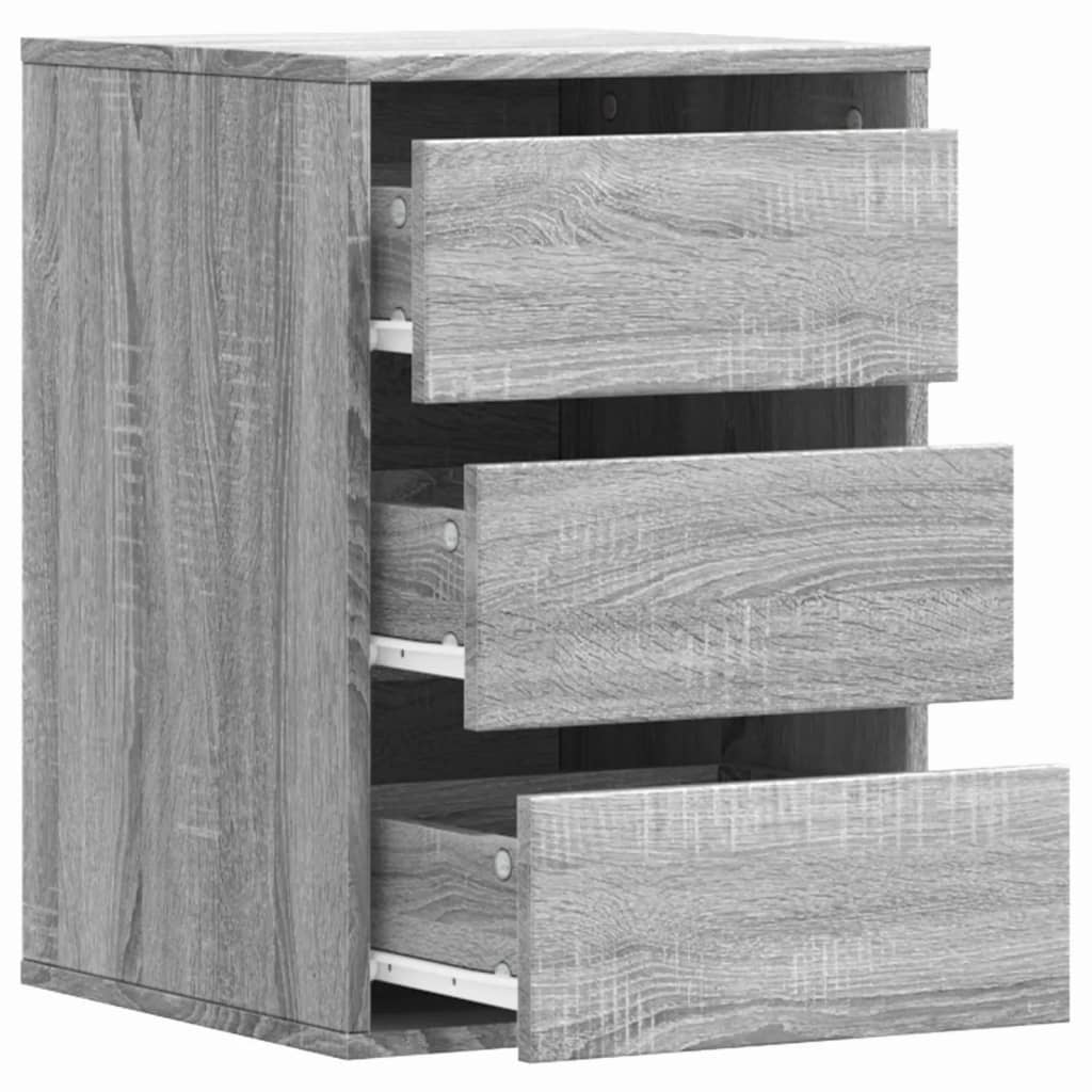 Ladekast 40x41x58 cm bewerkt hout grijs sonoma eikenkleurig - AllerleiShop