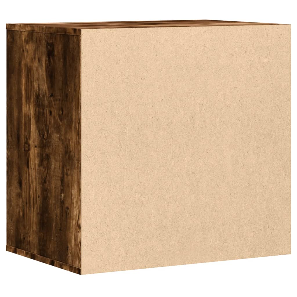 Ladekast 60x41x58 cm bewerkt hout gerookt eikenkleurig - AllerleiShop