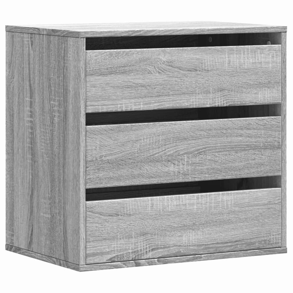 Ladekast 60x41x58 cm bewerkt hout grijs sonoma eikenkleurig - AllerleiShop