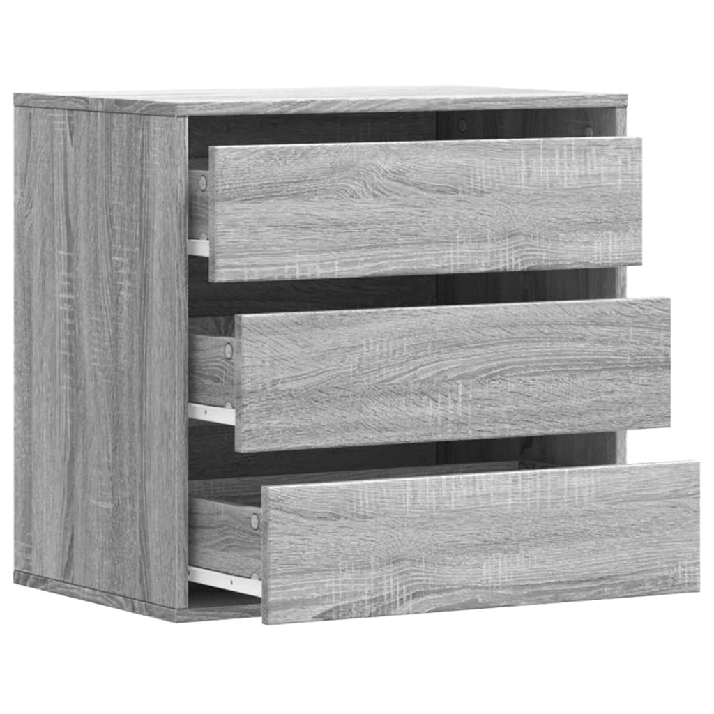 Ladekast 60x41x58 cm bewerkt hout grijs sonoma eikenkleurig - AllerleiShop