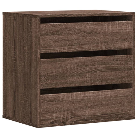 Ladekast 60x41x58 cm bewerkt hout bruin eikenkleurig - AllerleiShop