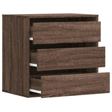 Ladekast 60x41x58 cm bewerkt hout bruin eikenkleurig - AllerleiShop