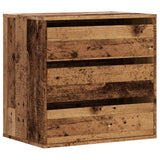 Ladekast 60x41x58 cm bewerkt hout oud houtkleurig - AllerleiShop