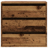 Ladekast 60x41x58 cm bewerkt hout oud houtkleurig - AllerleiShop