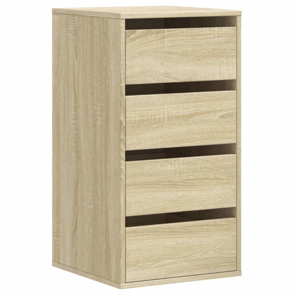 Ladekast 40x41x76 cm bewerkt hout sonoma eikenkleurig - AllerleiShop