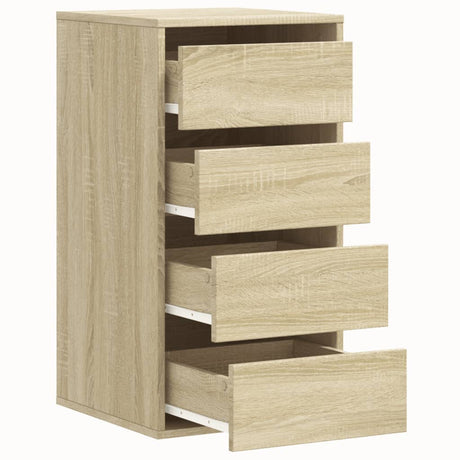 Ladekast 40x41x76 cm bewerkt hout sonoma eikenkleurig - AllerleiShop