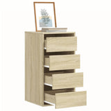 Ladekast 40x41x76 cm bewerkt hout sonoma eikenkleurig - AllerleiShop