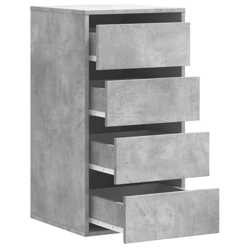 Ladekast 40x41x76 cm bewerkt hout betongrijs - AllerleiShop