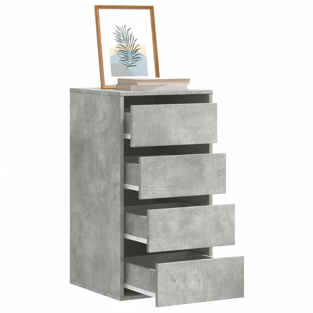 Ladekast 40x41x76 cm bewerkt hout betongrijs - AllerleiShop