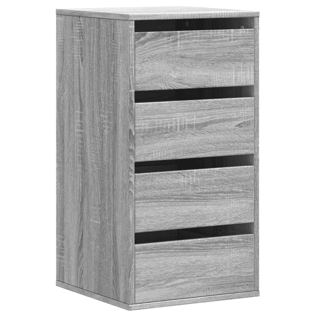 Ladekast 40x41x76 cm bewerkt hout grijs sonoma eikenkleurig - AllerleiShop