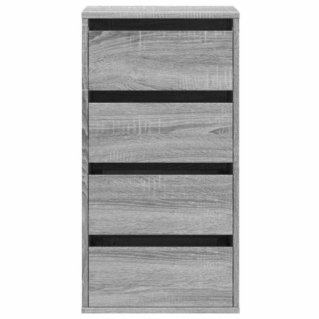 Ladekast 40x41x76 cm bewerkt hout grijs sonoma eikenkleurig - AllerleiShop