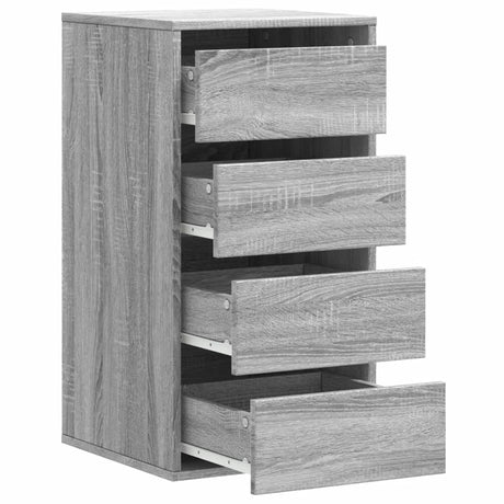 Ladekast 40x41x76 cm bewerkt hout grijs sonoma eikenkleurig - AllerleiShop