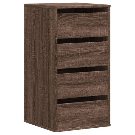 Ladekast 40x41x76 cm bewerkt hout bruin eikenkleurig - AllerleiShop