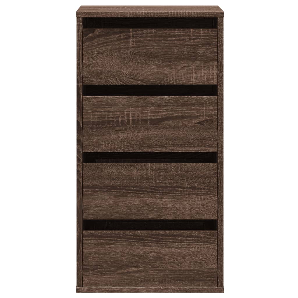 Ladekast 40x41x76 cm bewerkt hout bruin eikenkleurig - AllerleiShop