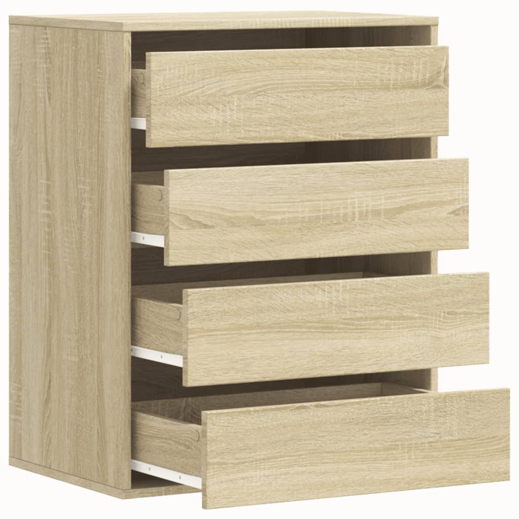 Ladekast 60x41x76 cm bewerkt hout sonoma eikenkleurig - AllerleiShop