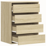 Ladekast 60x41x76 cm bewerkt hout sonoma eikenkleurig - AllerleiShop