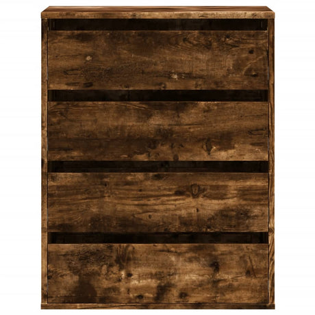 Ladekast 60x41x76 cm bewerkt hout gerookt eikenkleurig - AllerleiShop