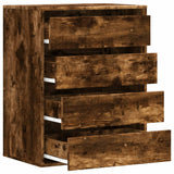 Ladekast 60x41x76 cm bewerkt hout gerookt eikenkleurig - AllerleiShop