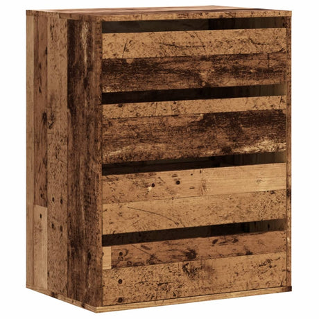 Ladekast 60x41x76 cm bewerkt hout oud houtkleurig - AllerleiShop