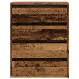 Ladekast 60x41x76 cm bewerkt hout oud houtkleurig - AllerleiShop