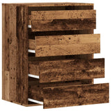 Ladekast 60x41x76 cm bewerkt hout oud houtkleurig - AllerleiShop