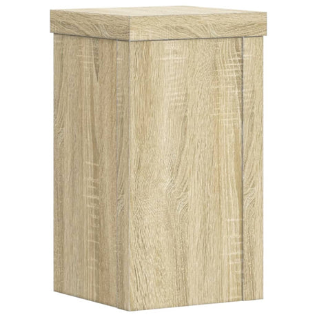 Plantenstandaards 2 st 10x10x18 cm bewerkt hout sonoma eiken - AllerleiShop