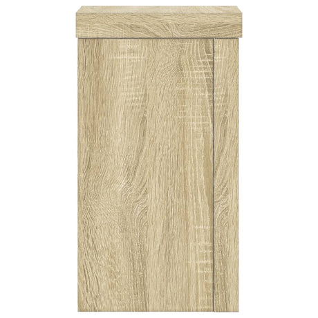 Plantenstandaards 2 st 10x10x18 cm bewerkt hout sonoma eiken - AllerleiShop