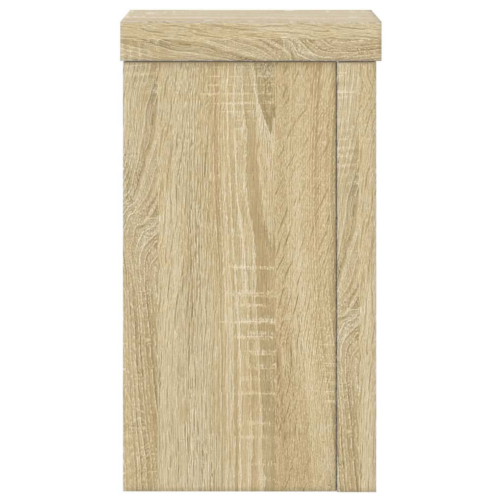 Plantenstandaards 2 st 10x10x18 cm bewerkt hout sonoma eiken - AllerleiShop