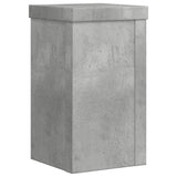 Plantenstandaards 2 st 10x10x18 cm bewerkt hout betongrijs - AllerleiShop