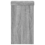 Plantenstandaards 2 st 10x10x18 cm bewerkt hout grijs sonoma - AllerleiShop